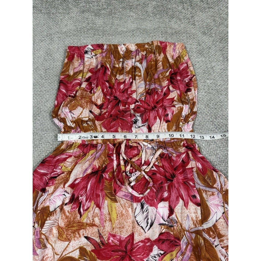 Lascana Venus Dress Womens Small Pink Floral Strapless Vacation Resort Read - Picture 8 of 11